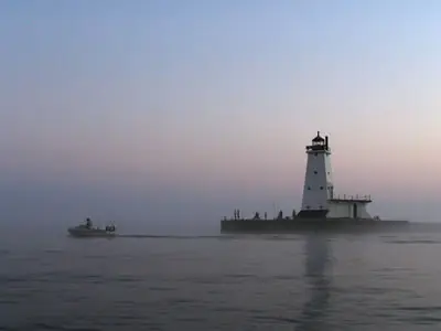 Lighthouse at dusk